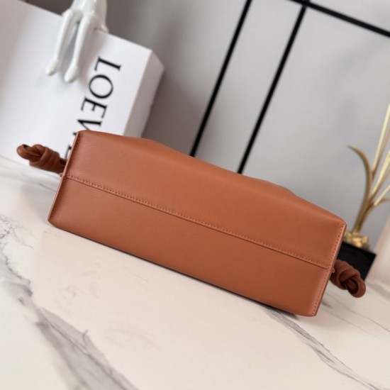 Replica di lusso Pochette con coulisse Borse Loewe Flamenco Marrone Imitazioni Cloni Pochette con coulisse Borse Loewe Flamenco Marrone firmate