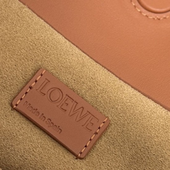 Replica di lusso Pochette con coulisse Borse Loewe Flamenco Marrone Imitazioni Cloni Pochette con coulisse Borse Loewe Flamenco Marrone firmate