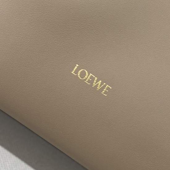 Replica di lusso Pochette con coulisse Borse Loewe Flamenco Beige Imitazioni Cloni Pochette con coulisse Borse Loewe Flamenco Beige firmate