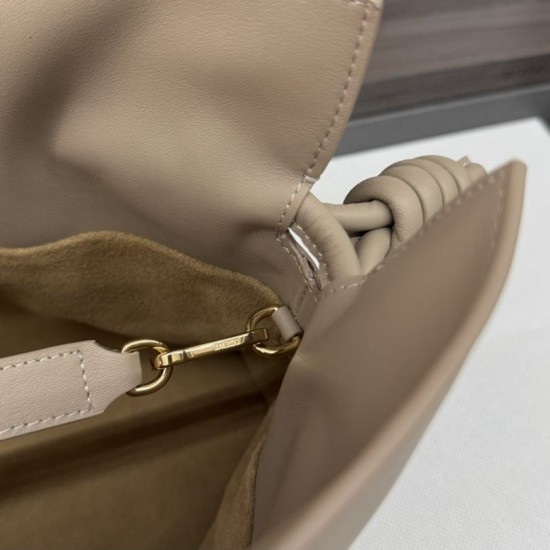 Replica di lusso Pochette con coulisse Borse Loewe Flamenco Beige Imitazioni Cloni Pochette con coulisse Borse Loewe Flamenco Beige firmate