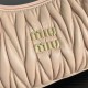 Replica di lusso Borsa hobo mini/piccolo Miu Miu Wander Matelasse Beige Imitazioni Cloni Borsa hobo mini/piccolo Miu Miu Wander Matelasse Beige firmate