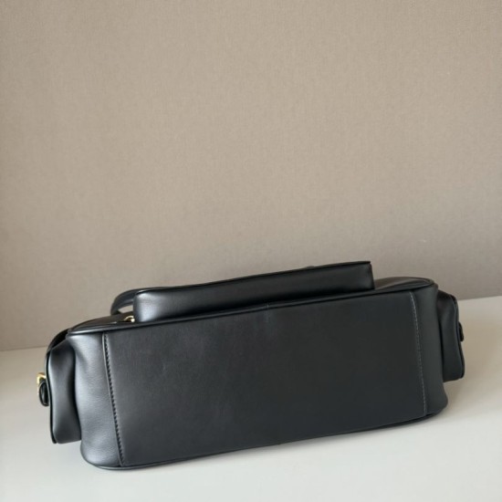 Replica di lusso Borse a tracolla Miu Miu Pocket con manico superiore Nero Imitazioni Cloni Borse a tracolla Miu Miu Pocket con manico superiore Nero firmate