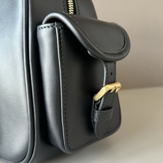 Replica di lusso Borse a tracolla Miu Miu Pocket con manico superiore Nero Imitazioni Cloni Borse a tracolla Miu Miu Pocket con manico superiore Nero firmate
