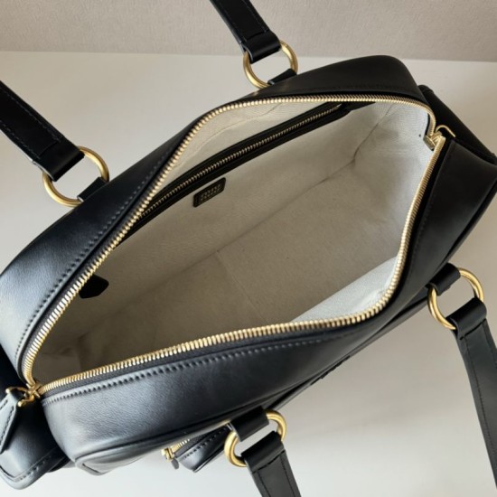 Replica di lusso Borse a tracolla Miu Miu Pocket con manico superiore Nero Imitazioni Cloni Borse a tracolla Miu Miu Pocket con manico superiore Nero firmate