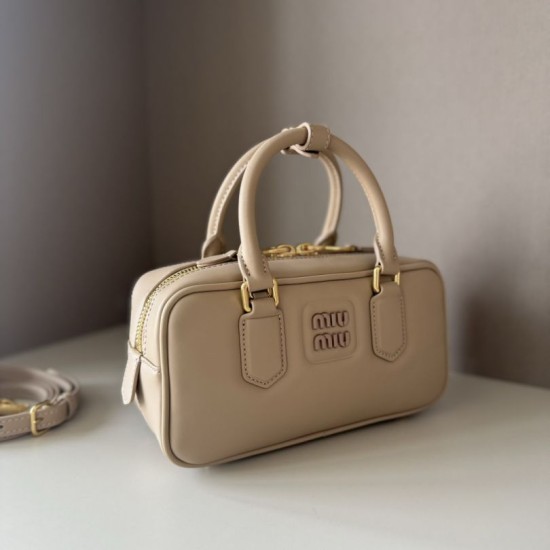 Replica di lusso Borse Firmate a mano Miu Miu Arcadie 5BB142 Beige Imitazioni Cloni Borse Firmate Replica a mano Miu Miu Arcadie 5BB142 Beige firmate