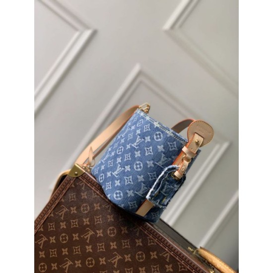 Replica di lusso Borse a secchiello in denim Louis Vuitton All In BB M28107 Imitazioni Replica Borse a secchiello in denim Louis Vuitton All In BB M28107 firmate