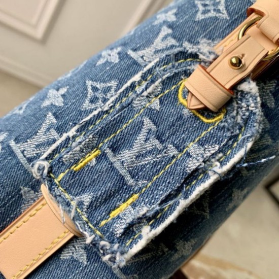 Replica di lusso Borse a secchiello in denim Louis Vuitton All In BB M28107 Imitazioni Replica Borse a secchiello in denim Louis Vuitton All In BB M28107 firmate