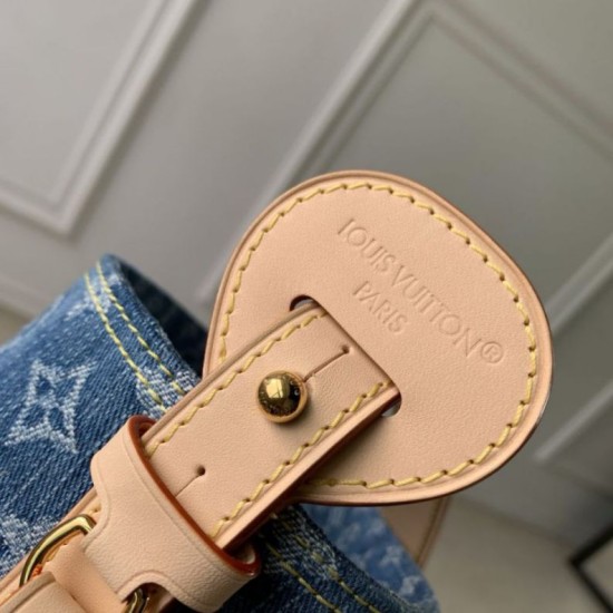 Replica di lusso Borse a secchiello in denim Louis Vuitton All In BB M28107 Imitazioni Replica Borse a secchiello in denim Louis Vuitton All In BB M28107 firmate