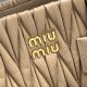 Cloni Borsa tote Miu Miu in pelle nappa trapuntata marrone firmate