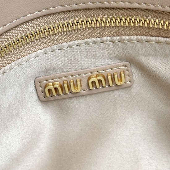 Cloni Borsa tote Miu Miu in pelle nappa trapuntata marrone firmate