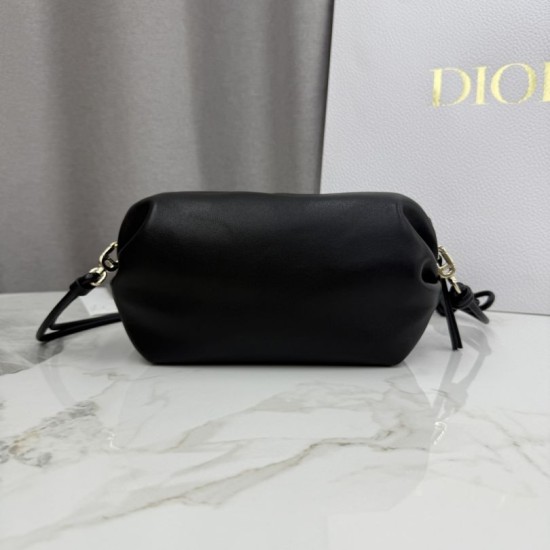 Replica di lusso Borsa a tracolla Dior Bow nera Imitazioni Cloni Borsa a tracolla Dior Bow nera firmate
