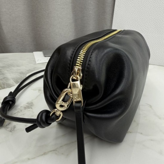 Replica di lusso Borsa a tracolla Dior Bow nera Imitazioni Cloni Borsa a tracolla Dior Bow nera firmate
