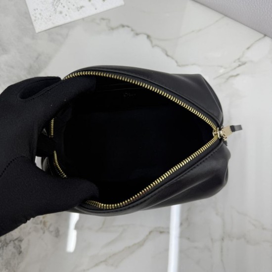 Replica di lusso Borsa a tracolla Dior Bow nera Imitazioni Cloni Borsa a tracolla Dior Bow nera firmate