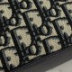 Replica di lusso Pochette Borse Dior Bow Dior jacquard Oblique con motivo blu Imitazioni Cloni Pochette Borse Dior Bow Dior jacquard Oblique con motivo blu firmate