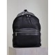 Replica di lusso Zaino YSL Saint Laurent City tela con finiture pelle nero Imitazioni Cloni Zaino YSL Saint Laurent City tela con finiture pelle nero firmate