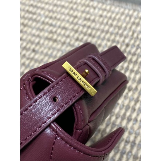 Replica di lusso Borsa a tracolla mini Loulou YSL Saint Laurent Bordeaux Imitazioni Cloni Borsa a tracolla mini Loulou YSL Saint Laurent Bordeaux firmate