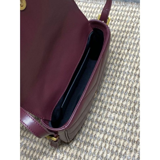 Replica di lusso Borsa a tracolla mini Loulou YSL Saint Laurent Bordeaux Imitazioni Cloni Borsa a tracolla mini Loulou YSL Saint Laurent Bordeaux firmate