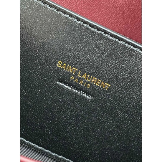 Replica di lusso Borsa a tracolla mini Loulou YSL Saint Laurent Bordeaux Imitazioni Cloni Borsa a tracolla mini Loulou YSL Saint Laurent Bordeaux firmate