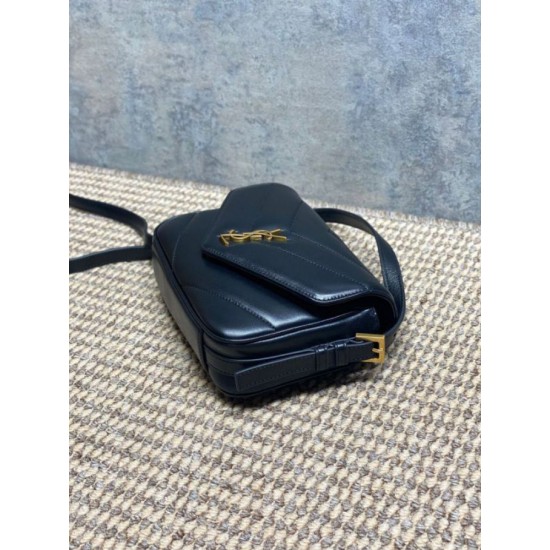 Replica di lusso Borse fedele mini Loulou YSL Saint Laurent Nero Imitazioni Cloni Borse Replica fedele mini Loulou YSL Saint Laurent Nero firmate