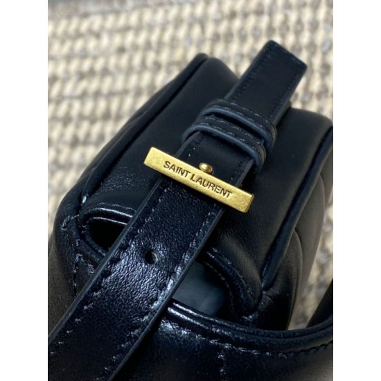 Replica di lusso Borse fedele mini Loulou YSL Saint Laurent Nero Imitazioni Cloni Borse Replica fedele mini Loulou YSL Saint Laurent Nero firmate