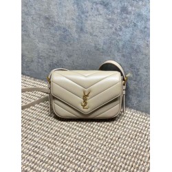 Borse a tracolla mini Loulou YSL Saint Laurent Beige