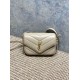 Replica di lusso Borse a tracolla mini Loulou YSL Saint Laurent Beige Imitazioni Cloni Borse Replica a tracolla mini Loulou YSL Saint Laurent Beige firmate