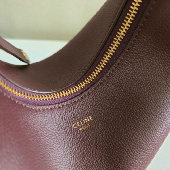 Replica di lusso Borsa a tracolla Celine Lulu per adolescenti Borgogna Imitazioni Cloni Borsa a tracolla Celine Lulu per adolescenti Borgogna firmate