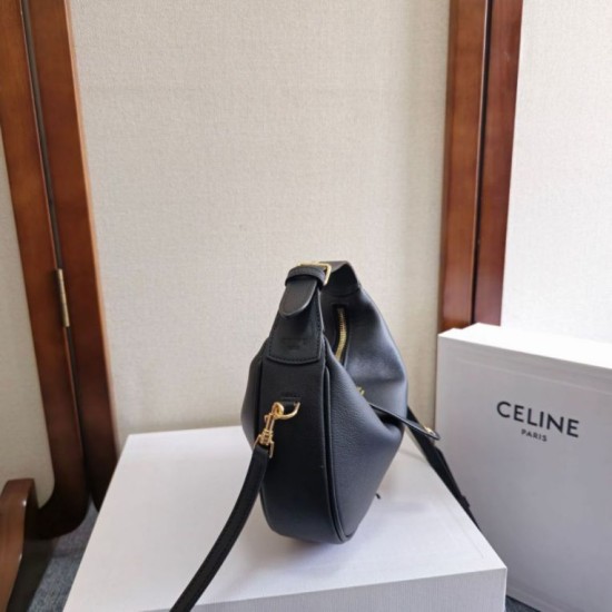 Replica di lusso Borse a tracolla Celine Lulu per adolescenti Nero Imitazioni Replica Borse a tracolla Celine Lulu per adolescenti Nero firmate