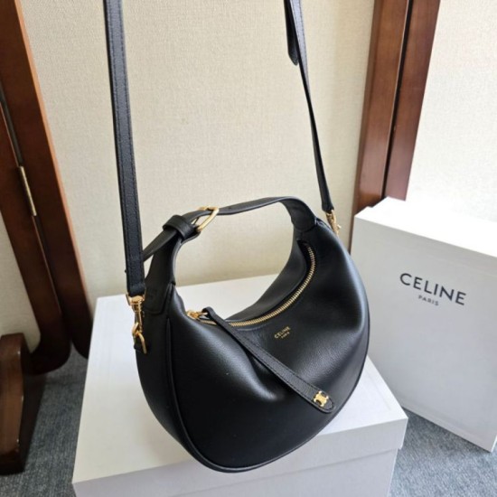 Replica di lusso Borse a tracolla Celine Lulu per adolescenti Nero Imitazioni Replica Borse a tracolla Celine Lulu per adolescenti Nero firmate