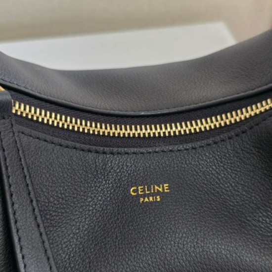 Replica di lusso Borse a tracolla Celine Lulu per adolescenti Nero Imitazioni Replica Borse a tracolla Celine Lulu per adolescenti Nero firmate