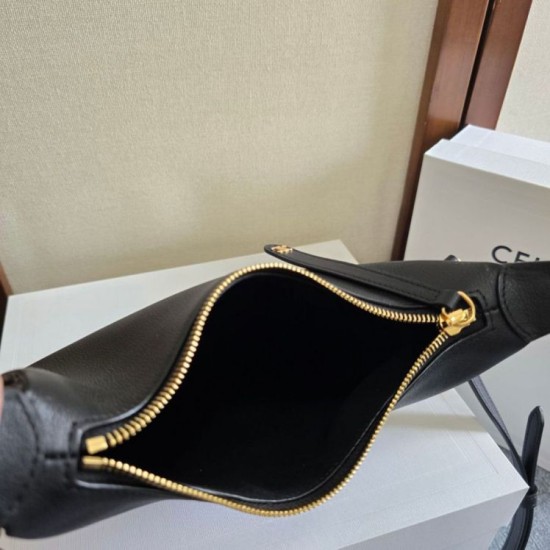 Replica di lusso Borse a tracolla Celine Lulu per adolescenti Nero Imitazioni Replica Borse a tracolla Celine Lulu per adolescenti Nero firmate