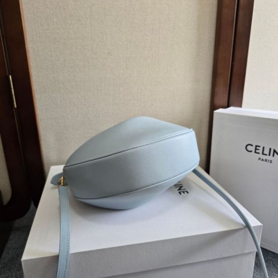 Replica di lusso Borsa a tracolla Celine Lulu per adolescenti Blu Imitazioni Cloni Borsa a tracolla Celine Lulu per adolescenti Blu firmate