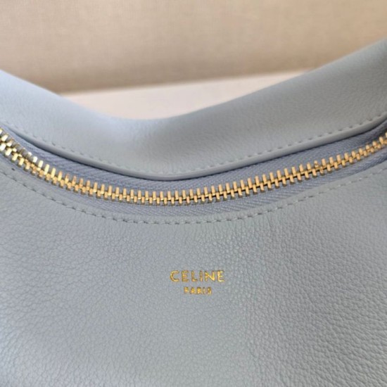 Replica di lusso Borsa a tracolla Celine Lulu per adolescenti Blu Imitazioni Cloni Borsa a tracolla Celine Lulu per adolescenti Blu firmate