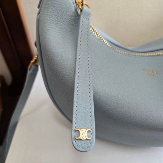 Replica di lusso Borsa a tracolla Celine Lulu per adolescenti Blu Imitazioni Cloni Borsa a tracolla Celine Lulu per adolescenti Blu firmate