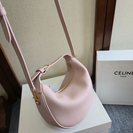 Replica di lusso Borsa a tracolla Celine Lulu per adolescenti Rosa Imitazioni Cloni Borsa a tracolla Celine Lulu per adolescenti Rosa firmate