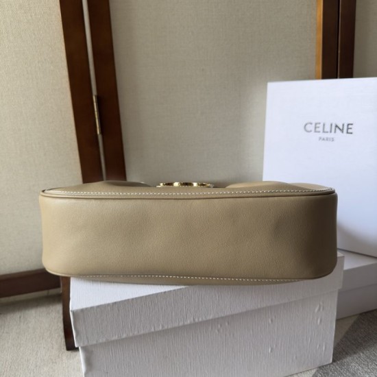 Replica di lusso Borse Alta Qualità a tracolla media Celine Polly Beige Imitazioni Cloni Borse Replica Alta Qualità a tracolla media Celine Polly Beige firmate