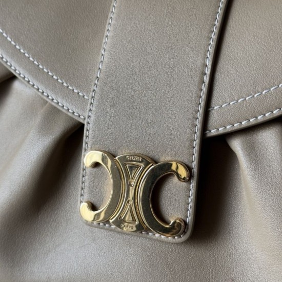 Replica di lusso Borse Alta Qualità a tracolla media Celine Polly Beige Imitazioni Cloni Borse Replica Alta Qualità a tracolla media Celine Polly Beige firmate