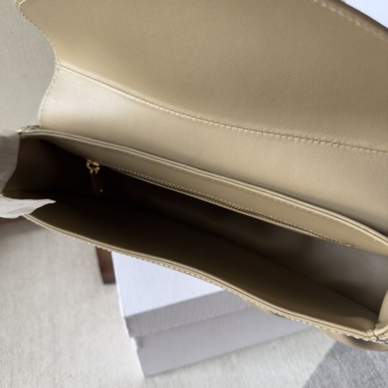 Replica di lusso Borse Alta Qualità a tracolla media Celine Polly Beige Imitazioni Cloni Borse Replica Alta Qualità a tracolla media Celine Polly Beige firmate