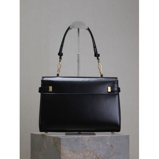 Replica di lusso Borsa a tracolla YSL Saint Laurent Manhattan Nera Imitazioni Cloni Borsa a tracolla YSL Saint Laurent Manhattan Nera firmate