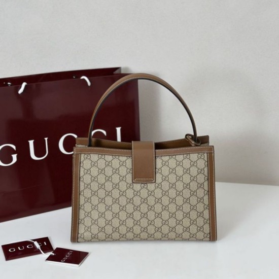 Replica di lusso Borse Gucci Padlock Small con manico superiore 838991 Marrone Imitazioni Cloni Borse Replica Gucci Padlock Small con manico superiore 838991 Marrone firmate