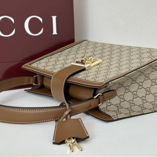 Replica di lusso Borse Gucci Padlock Small con manico superiore 838991 Marrone Imitazioni Cloni Borse Replica Gucci Padlock Small con manico superiore 838991 Marrone firmate