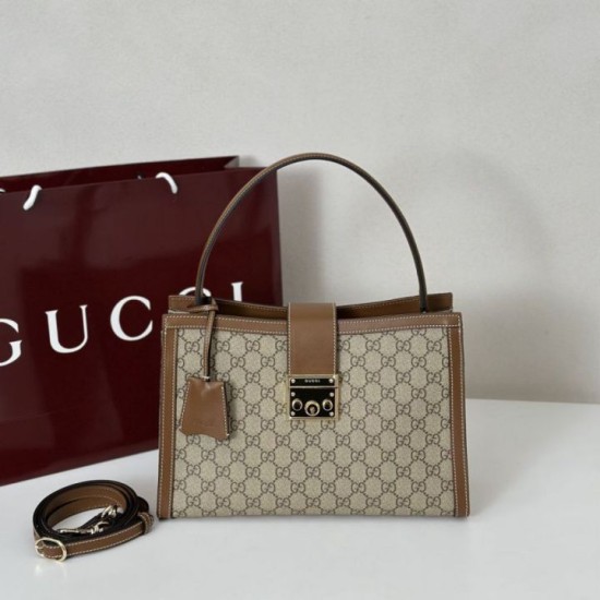 Replica di lusso Borse Gucci Padlock Small con manico superiore 838991 Marrone Imitazioni Cloni Borse Replica Gucci Padlock Small con manico superiore 838991 Marrone firmate