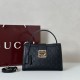 Replica di lusso Borse Gucci Padlock Small con manico superiore 838991 Nero Imitazioni Cloni Borse Replica Gucci Padlock Small con manico superiore 838991 Nero firmate