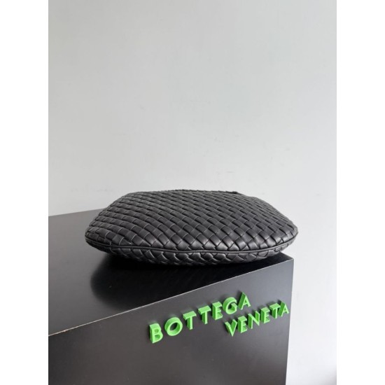 Replica di lusso Borsa Hobo Veneta piccola/media di Bottega Veneta Nero Imitazioni Cloni Borsa Hobo Veneta piccola/media di Bottega Veneta Nero firmate