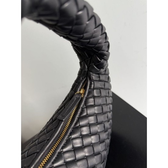 Replica di lusso Borsa Hobo Veneta piccola/media di Bottega Veneta Nero Imitazioni Cloni Borsa Hobo Veneta piccola/media di Bottega Veneta Nero firmate