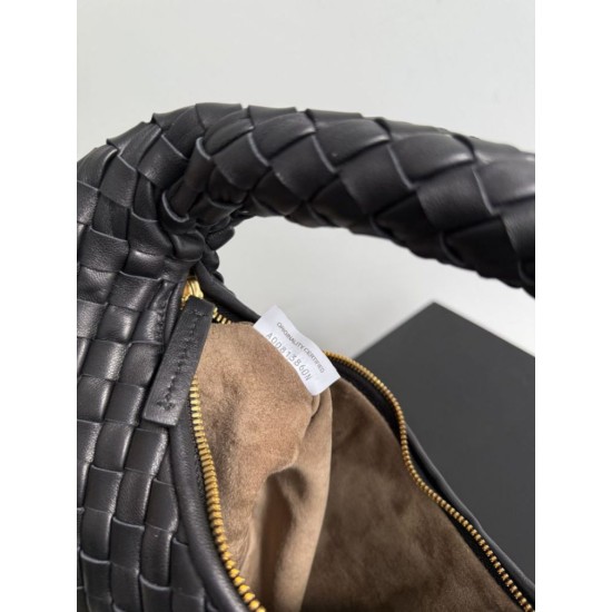 Replica di lusso Borsa Hobo Veneta piccola/media di Bottega Veneta Nero Imitazioni Cloni Borsa Hobo Veneta piccola/media di Bottega Veneta Nero firmate