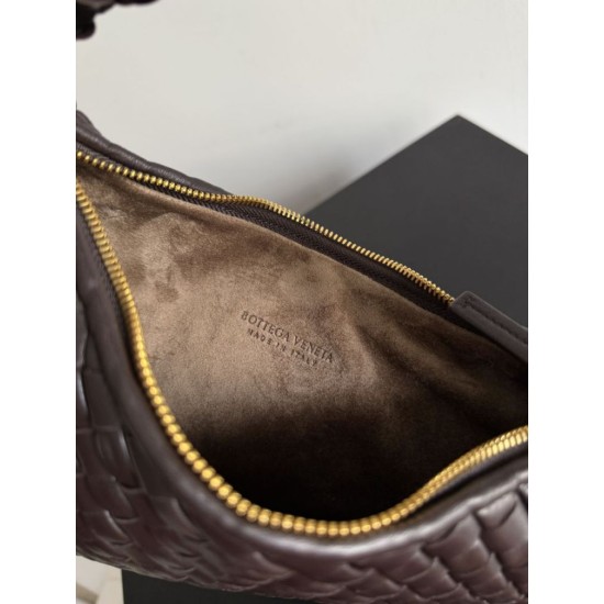 Replica di lusso Bora Pari Hobo Veneta piccola/media di Bottega Veneta Caffè Imitazioni Cloni Bora Pari replica Hobo Veneta piccola/media di Bottega Veneta Caffè firmate