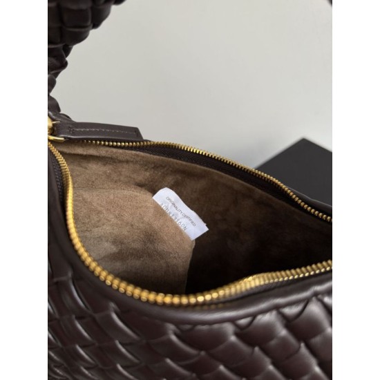 Replica di lusso Bora Pari Hobo Veneta piccola/media di Bottega Veneta Caffè Imitazioni Cloni Bora Pari replica Hobo Veneta piccola/media di Bottega Veneta Caffè firmate