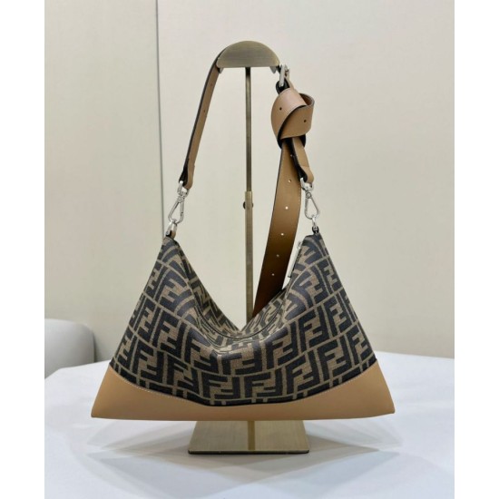 Replica di lusso Borse a tracolla Hobo Fendi Fendigraphy Caffè Imitazioni Cloni Borse Replica a tracolla Hobo Fendi Fendigraphy Caffè firmate