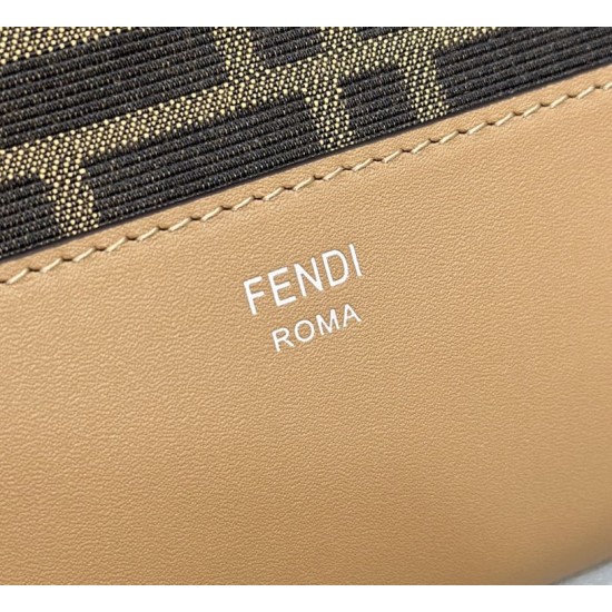 Replica di lusso Borse a tracolla Hobo Fendi Fendigraphy Caffè Imitazioni Cloni Borse Replica a tracolla Hobo Fendi Fendigraphy Caffè firmate